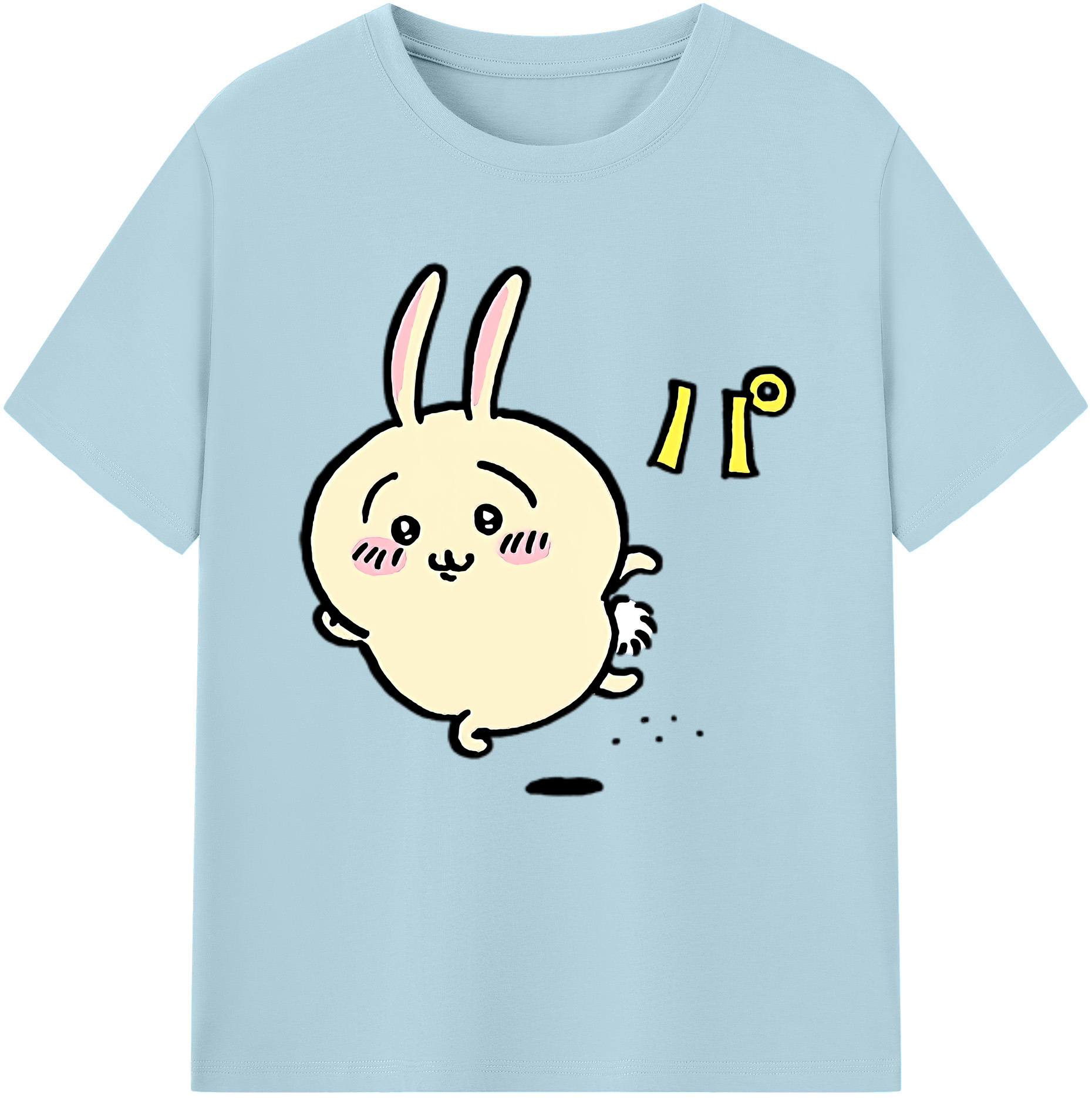 （画像用） ちいかわ うさぎ Chii-kawa usagi 綿100％半袖Tシャツ（フロントプリント）